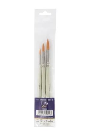 Alta Calidad Set de 3 pinceles redondos sintéticos 2591 Toray Titan