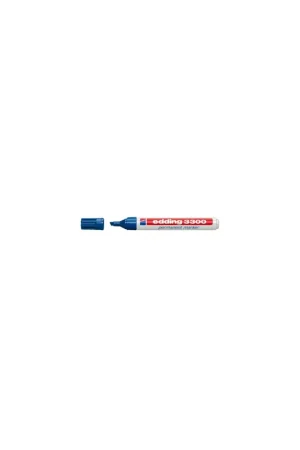 Nuevo Modelo MARCADOR PERMANENTE PUNTA BISELADA 1-5MM 3300 AZUL EDDING 3300-03