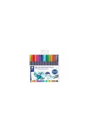 ESTUCHE DE PLÁSTICO CON 18 ROTULADORES, COLORES SURTIDOS STAEDTLER 3001 TB18 Moderno