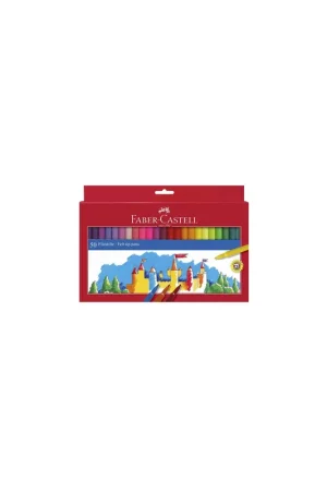 ESTUCHE CARTÓN 50 ROTULADORES ESCOLARES FABER CASTELL 554204 Descuento