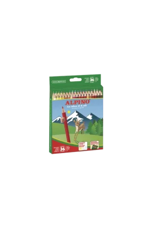 ESTUCHE CARTON 36 UNIDADES LAPICES HEXAGONALES ALTA CALIDAD 3MM. COLORES SURTIDOS ALPINO AL010600 Precio Rebajado