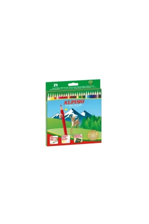 Liquidación ESTUCHE CARTON 24 UNIDADES LAPICES HEXAGONALES ALTA CALIDAD 3MM. COLORES SURTIDOS ALPINO AL010658