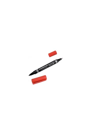 MARCADOR DUO LUMOCOLOR PERMANENTE PUNTAS 0,6/1MM. 1MM. ROJO STAEDTLER 348-2 Bestseller