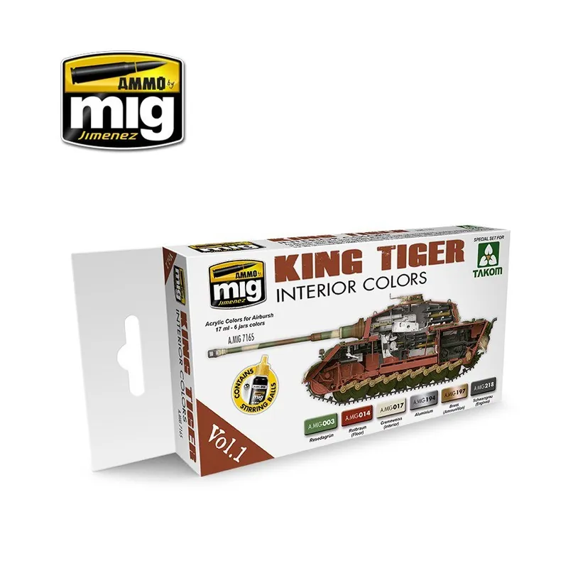 COLORES INTERIORES DEL KING TIGER (EDICIÓN ESPECIAL TAKOM) VOL.1 Compra Hoy