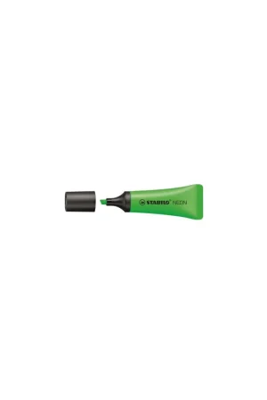 Original MARCADOR FLUORESCENTE NEON TRAZO 2/5MM. VERDE STABILO 72/33