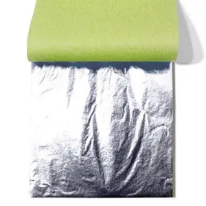 Pan de Plata imitacion TRANSFERIBLE, librito 25 h. 14x14 cm. Popular