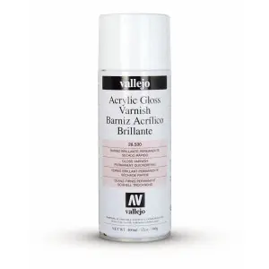 Nueva Colección Barniz acrílico brillante Vallejo en spray  (400 ml) - Protección UV