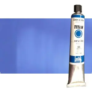Óleo Titan extra fino n. 55 color azul cian (200 ml) S.1 Marca Reconocida