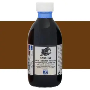 Tinta China dibujo Nan-King Marron Claro Lefranc, 250 ml. Máxima Calidad