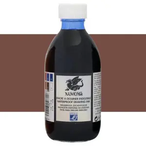 Original Tinta China dibujo Nan-King Sepia Lefranc, 250 ml.