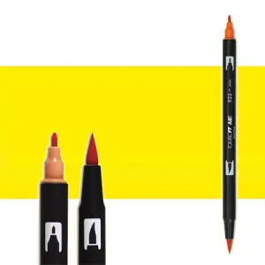 Rotulador Tombow 055 Process Yellow doble punta pincel Novedad