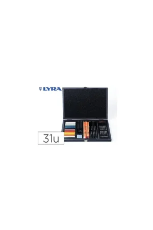 SET DIBUJO CAJA DE MADERA 31 UDS. LYRA L2054002 Pago Seguro