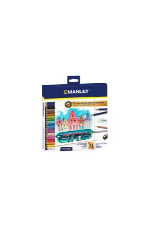 SET CREATIVO LAPICES DE COLORES 23 UDS MANLEY MLA00023 Oferta De Temporada