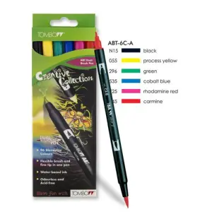 Mejor Calidad Rotulador Tombow,  Set de 6 Colores Primarios