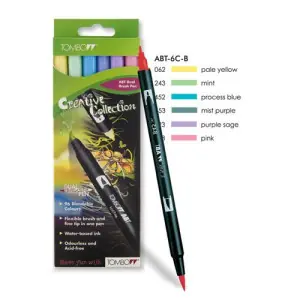 Rotulador Tombow,  Set de 6 Colores Pasteles Precio De Oferta