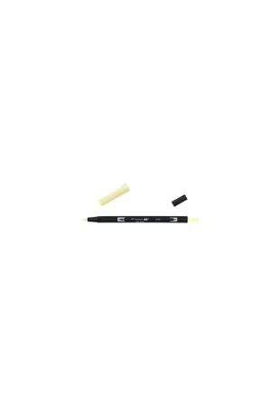 Artesanal ROTULADOR DOBLE PUNTA PINCEL DUAL BRUSH-090 - COLOR BABY YELLOW. TOMBOW ABT-090