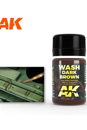 Venta Final ENAMEL WASH: DARK BROWN FOR GREEN VEHICLES 35ML.