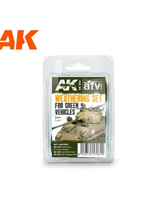 WEATHERING SET FOR GREEN VEHICLES 35ML. Directo De Fábrica