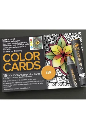 Color Cards chameleon ZEN, postales para colorear de chameleon pens Rebajas