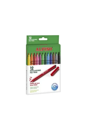 ROTULADORES ALPINO 12 COLORES SURTIDOS PUNTA STANDAR Comprar En Línea