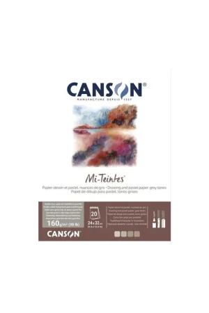 Envío Gratis BLOC CANSON MI TEINTES PARA PASTEL (20H) 160GR SURT.5 GRISES
