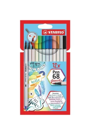 Rotuladores punta de pincel flexibe, acuarelable, Stabilo pen brush 68 Envío Internacional