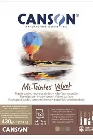 BLOC CANSON MI-TEINTES VELVET 24x32 CM TONOS MARRONES 12 H Oferta Limitada