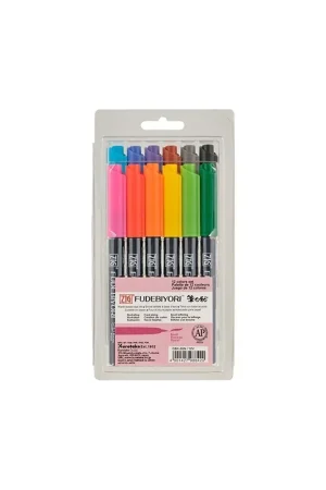 Mejor Precio SET 12 ROTULADORES ZIG FUDEBIYORI ACUAREL PUNTA PINCEL