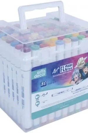 Devolución Gratuita ROTULADORES ART FLOW AD CAJA 80 COLORES