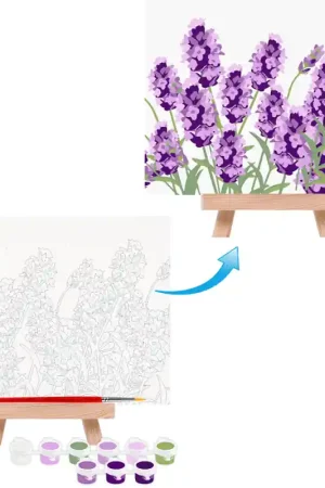 Directo De Fábrica PINTAR POR NÚMEROS ROSA START LAVANDA 15x20 CM