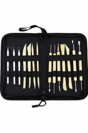 SET DE MODELAJE ARCILLA CON ESTUCHE DE NYLON 14 PIEZAS Tendencia