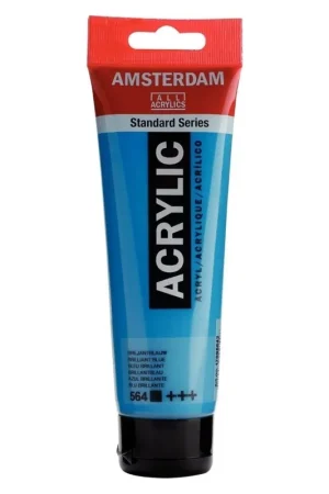 ACRÍLICO AMSTERDAM STANDARD Nº564 AZUL BRILLANTE 120 ML Hecho A Mano