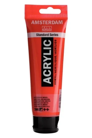 ACRÍLICO AMSTERDAM STANDARD Nº396 ROJO NAFTOL MEDIO 120 ML Profesional