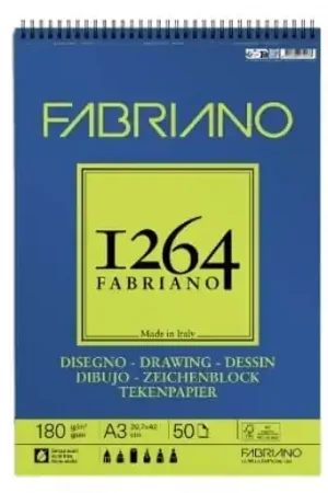 BLOC FABRIANO 1264 DIBUJO A4 180 GR 50 H ESPIRAL VERTICAL Venta Final