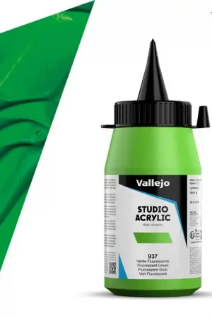 Profesional ACRÍLICO VALLEJO STUDIO Nº937 VERDE FLUORESCENTE 500 ML