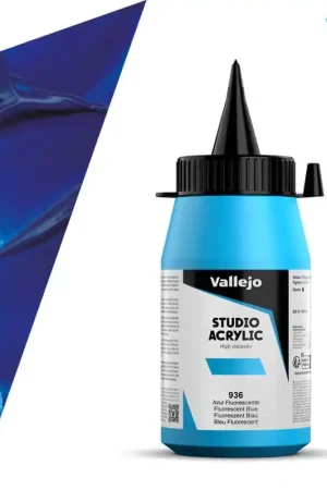 Garantía De Devolución De Dinero ACRÍLICO VALLEJO STUDIO Nº936 AZUL FLUORESCENTE 500 ML