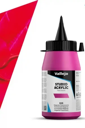 ACRÍLICO VALLEJO STUDIO Nº935 MAGENTA FLUORESCENTE 500 ML Marca Reconocida