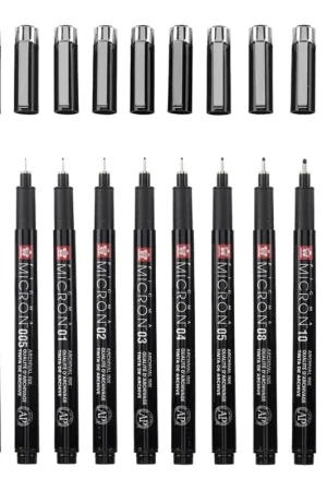 ROTULADOR PIGMA MICRON SET 10 NEGRO + ESTUCHE DE FIELTRO Exclusivo