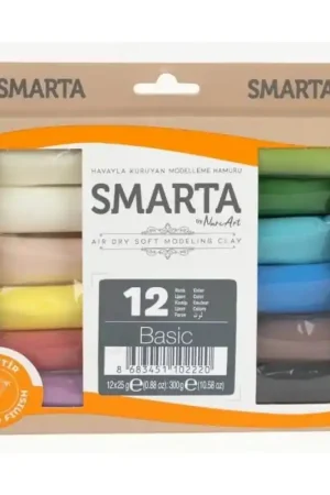 ARCILLA SUAVE DE SECADO AL AIRE SMARTA, SET 12x25 GR Imprescindible (Must-Have)