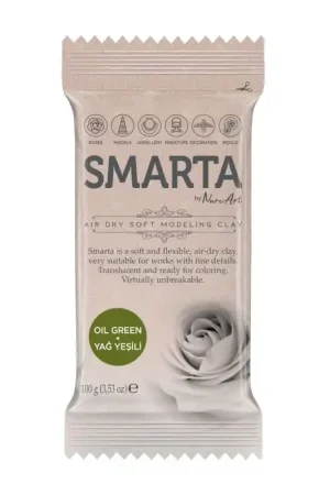 ARCILLA SUAVE DE SECADO AL AIRE SMARTA VERDE OLIVA 100 GR Descuento