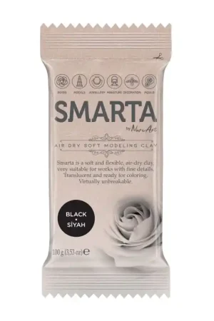 ARCILLA SUAVE DE SECADO AL AIRE SMARTA NEGRO 100 GR Edición Limitada