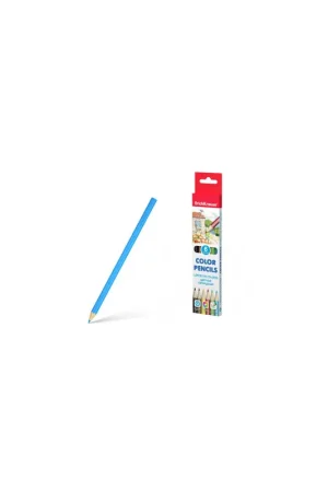 CAJA LÁPICES DE COLORES HEXAGONAL 6 COLORES ERICH KRAUSE 49881 Artesanal