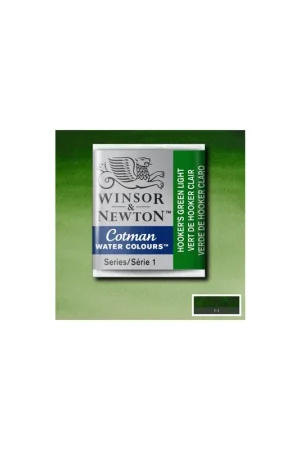 Nueva Colección WINSOR & NEWTON ACUARELA COTMAN 1/2 GODET VERDE DE HOOKER CLARO