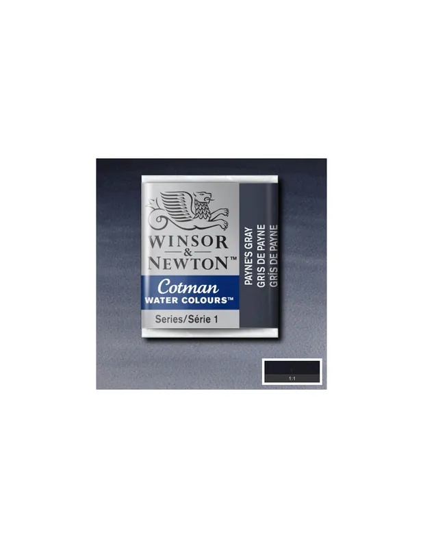 WINSOR & NEWTON ACUARELA COTMAN 1/2 GODET GRIS DE PAYNE Ordena Ya