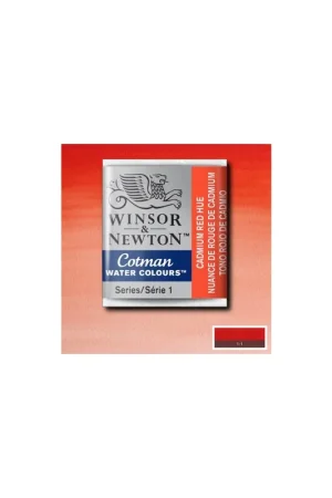 WINSOR & NEWTON ACUARELA COTMAN 1/2 GODET TONO ROJO DE CADMIO Súper Precio