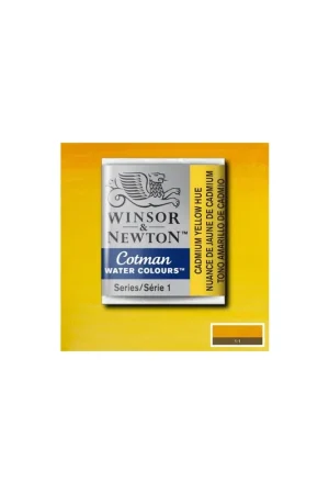 WINSOR & NEWTON ACUARELA COTMAN 1/2 GODET TONO AMARILLO DE CADMIO Nuevo Modelo