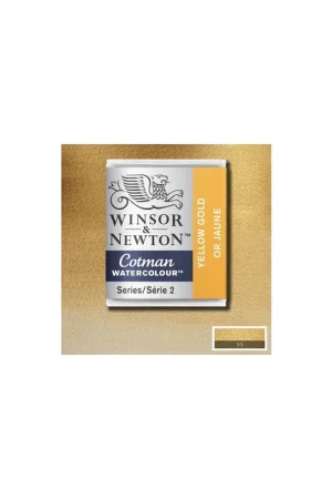 WINSOR & NEWTON ACUARELA COTMAN 1/2 GODET ORO AMARILLO Mejor Calidad