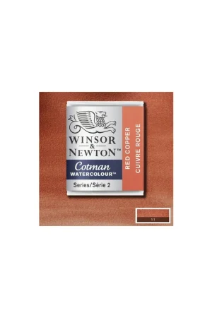 Edición Limitada WINSOR & NEWTON ACUARELA COTMAN 1/2 GODET COBRE ROJO
