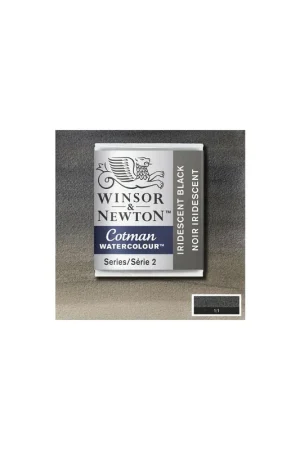 Nuevo Modelo WINSOR & NEWTON ACUARELA COTMAN 1/2 GODET NEGRO IRIDISCENTE