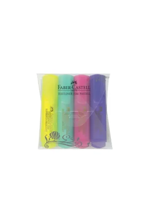 ESTUCHE 4 MARCADORES FLUOR TEXTLINER SURTIDO PASTEL FABER CASTELL 154610 Precio Bajo